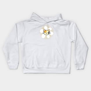 Calico Daisy Kitty Kids Hoodie